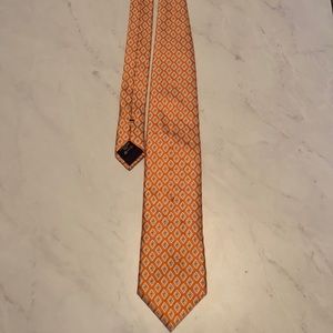 NWT Hugh Parsons Men’s Salmon, White & Green Tie